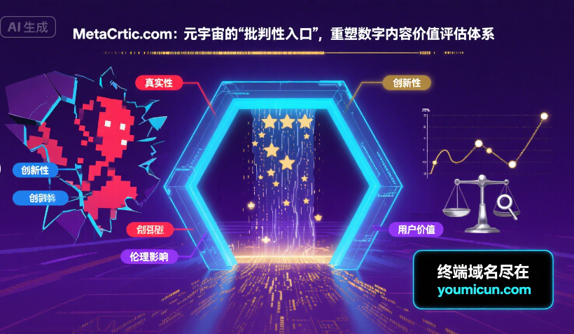元宇宙域名MetaCrtic.com：元宇宙的“批判性入口”，重塑数字内容价值评估体系-第1张图片-优米村(YOUMICUN.COM)