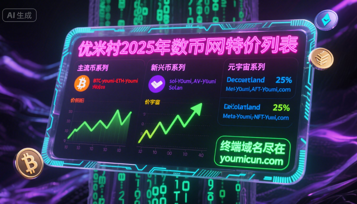 优米村2025年数字货币域名限时特价列表
