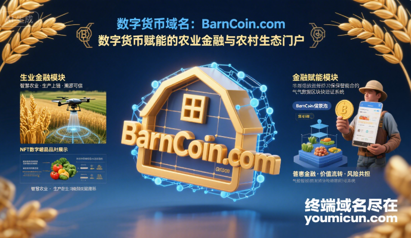数字货币域名：BarnCoin.com：数字货币赋能的农业金融与农村生态门户-第1张图片-优米村(YOUMICUN.COM)