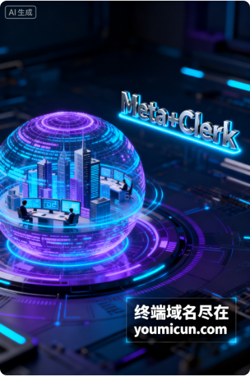 元宇宙域名MetaClerk.com推荐语：以“Meta+Clerk”构建虚实融合的智能服务枢纽-第1张图片-优米村(YOUMICUN.COM)