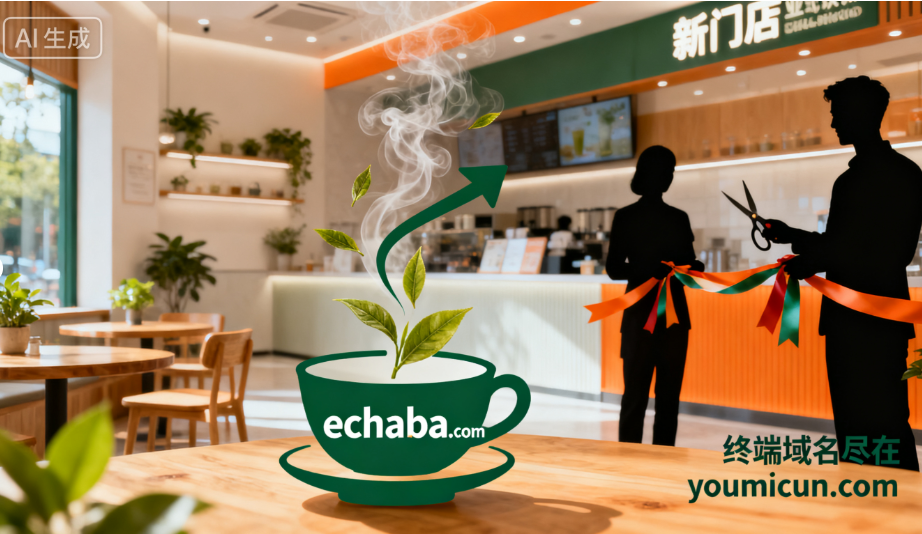三拼域名“E茶吧”echaba.com，开启品牌新篇章的绝佳选择！-第1张图片-优米村(YOUMICUN.COM)