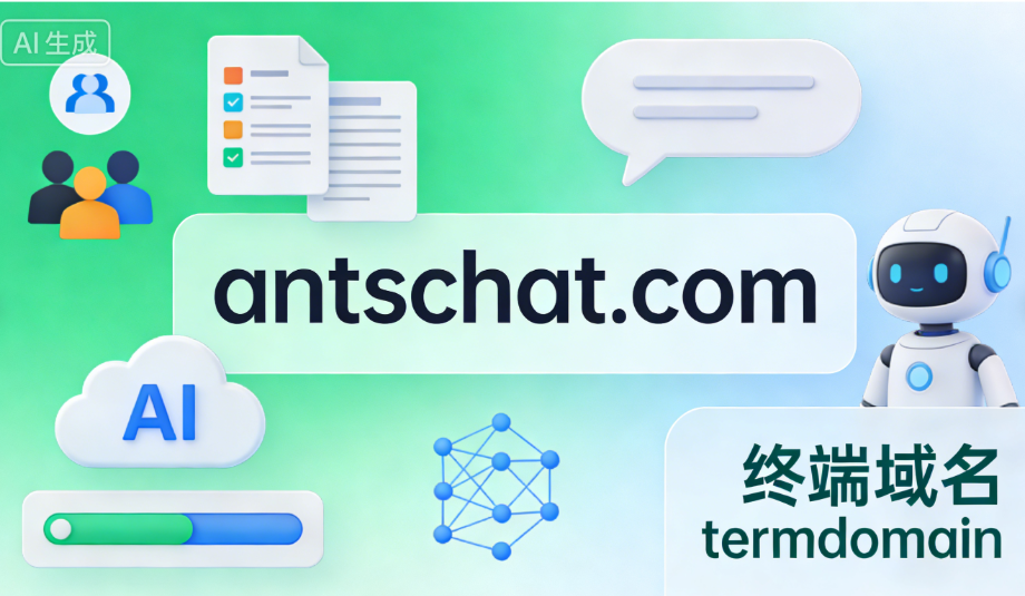 聊天类域名antschat.com 深度解析：轻量化协作 + AI 交互的双轨战略资产-第1张图片-优米村(YOUMICUN.COM)